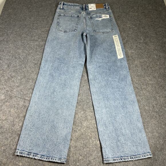 BKE Billie Slim Fit High Rise Jeans Women’s 28X30 Distressed Straight Leg - Picture 8 of 10